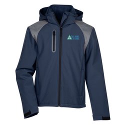 Custom Contrasting Colour Hooded Soft Shell Jacket - Men's - 24 hr