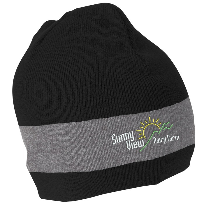 Custom Fine Knit Single Stripe Beanie - 24 hr