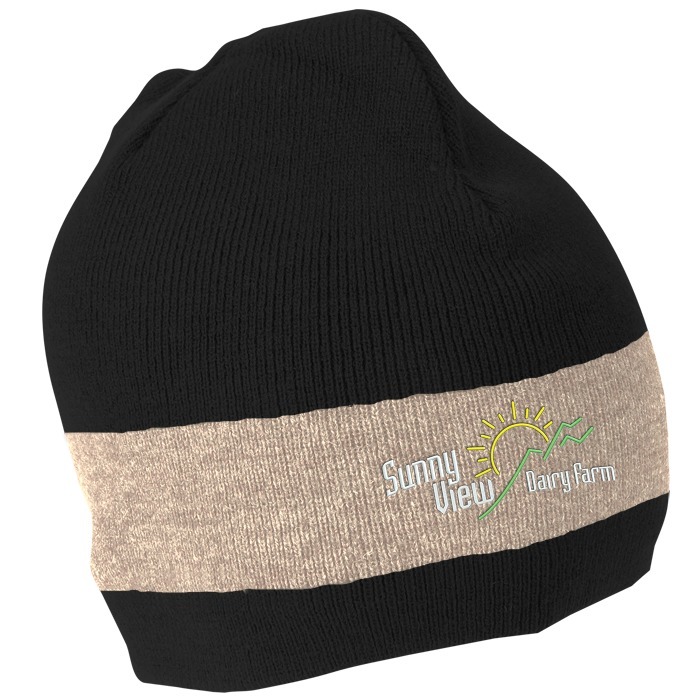 Custom Fine Knit Single Stripe Beanie - 24 hr