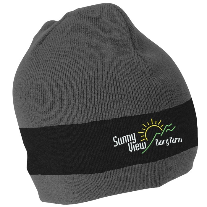 Custom Fine Knit Single Stripe Beanie - 24 hr