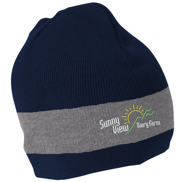 Custom Fine Knit Single Stripe Beanie - 24 hr