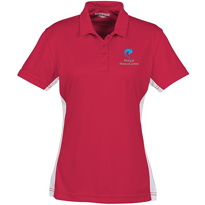 Custom Side Swipe Colourblock Performance Polo - Ladies' - 24 hr