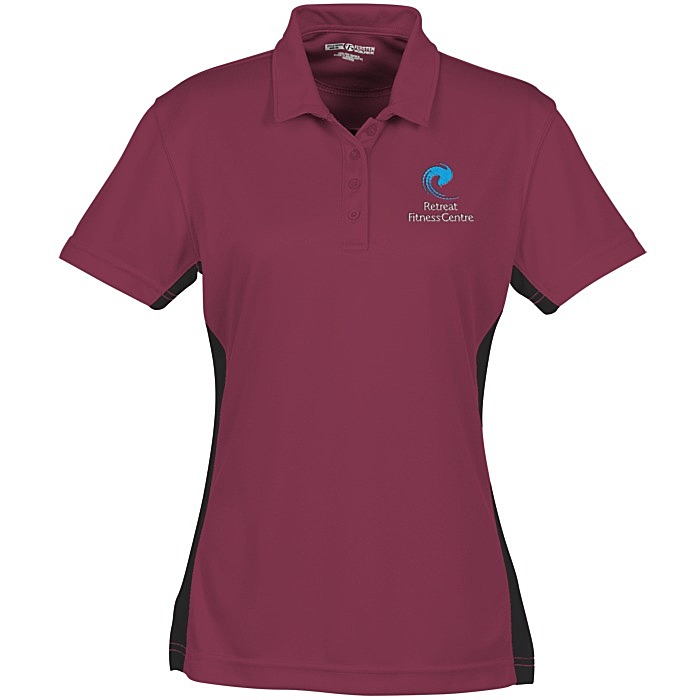 Custom Side Swipe Colourblock Performance Polo - Ladies' - 24 hr