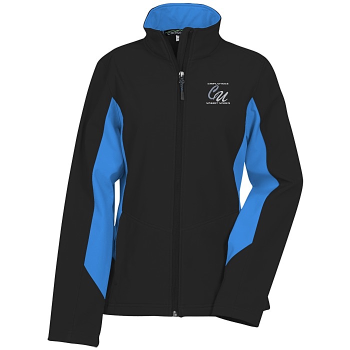 Custom Crossland Colourblock Soft Shell Jacket - Ladies' - 24 hr
