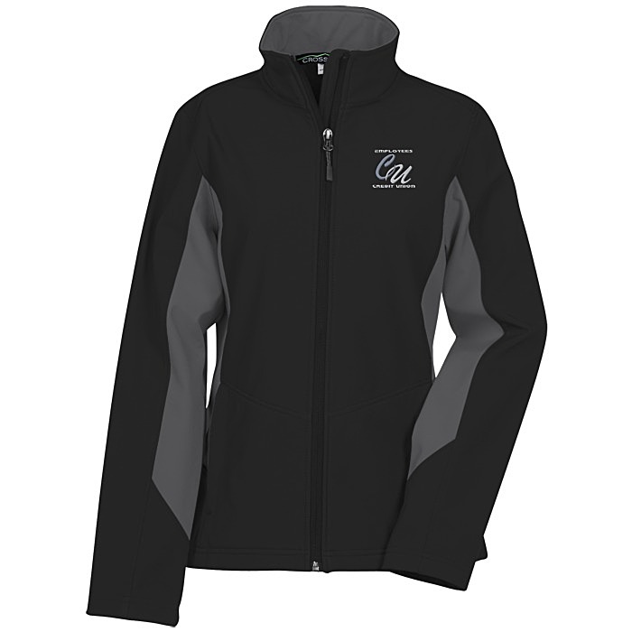 Custom Crossland Colourblock Soft Shell Jacket - Ladies' - 24 hr