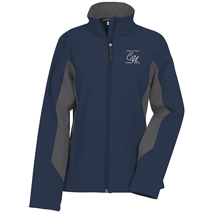 Custom Crossland Colourblock Soft Shell Jacket - Ladies' - 24 hr