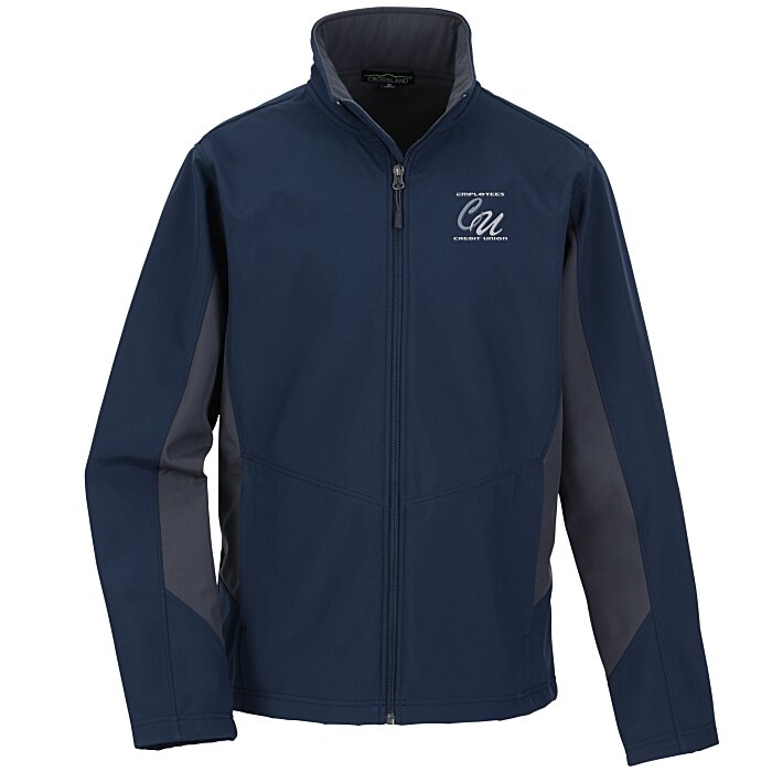 Custom Crossland Colourblock Soft Shell Jacket - Men's - 24 hr