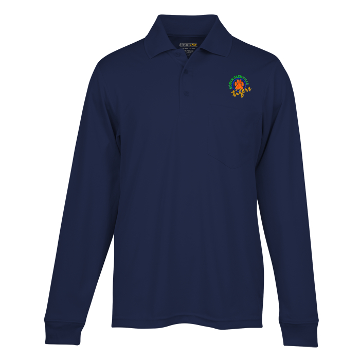 Custom Origin LS Performance Pique Pocket Polo - Men's