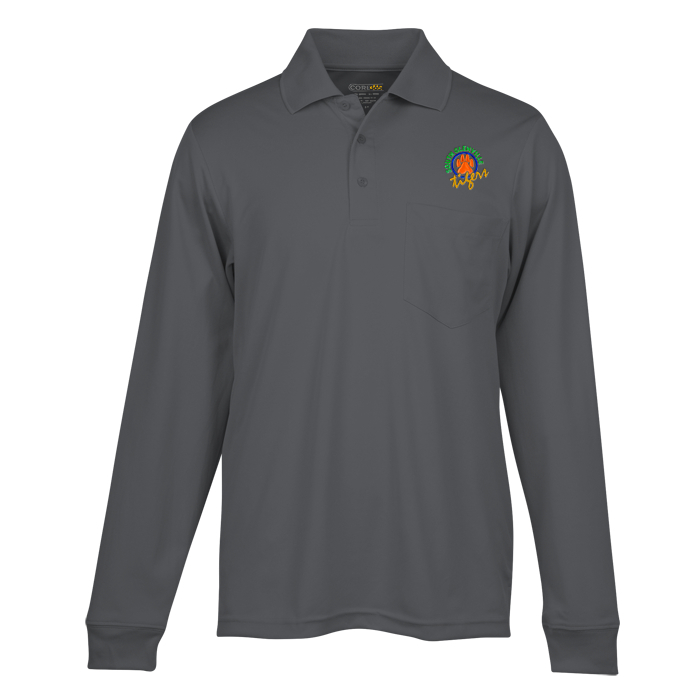 Custom Origin LS Performance Pique Pocket Polo - Men's