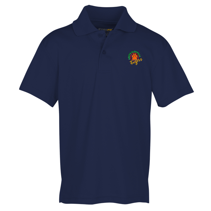 Custom Origin Performance Pique Polo - Youth