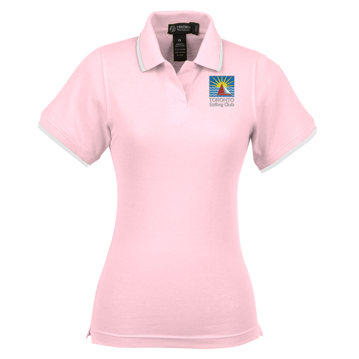 Custom Tipped Combed Cotton Pique Polo - Ladies' - 24 hr