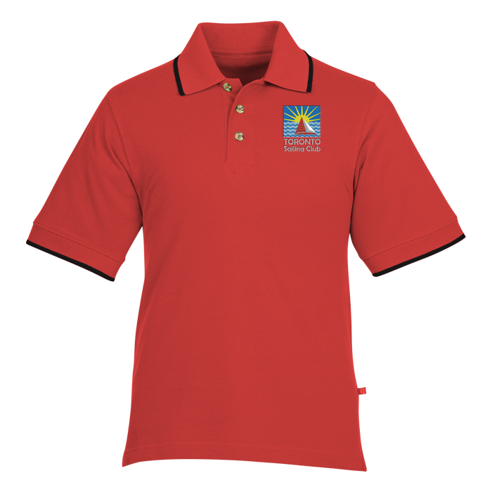 Custom Tipped Combed Cotton Pique Polo - Men's - 24 hr