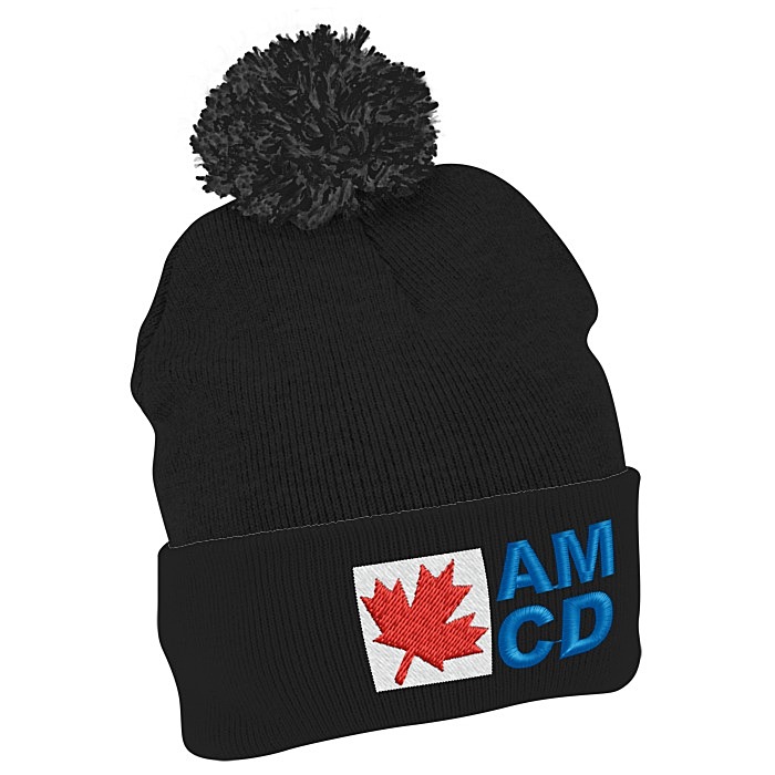 Custom Pom Pom Cuffed Toque