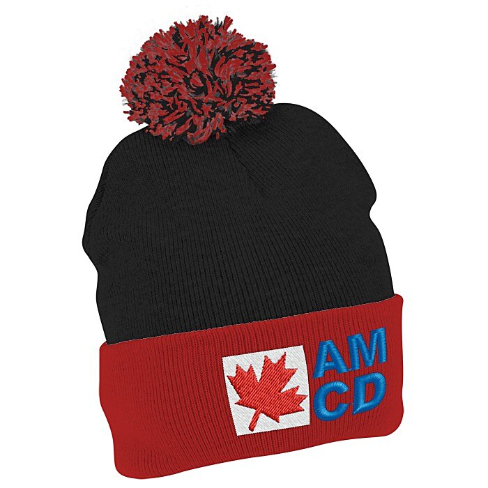 Custom Pom Pom Cuffed Toque