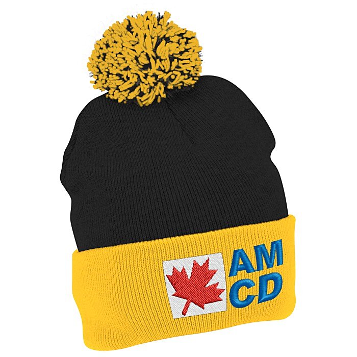Custom Pom Pom Cuffed Toque
