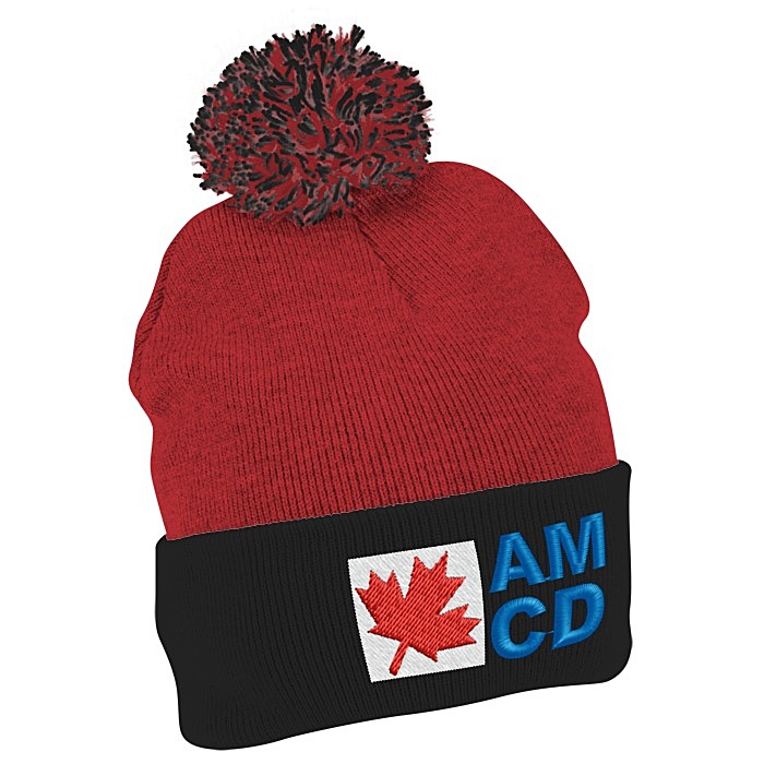 Custom Pom Pom Cuffed Toque