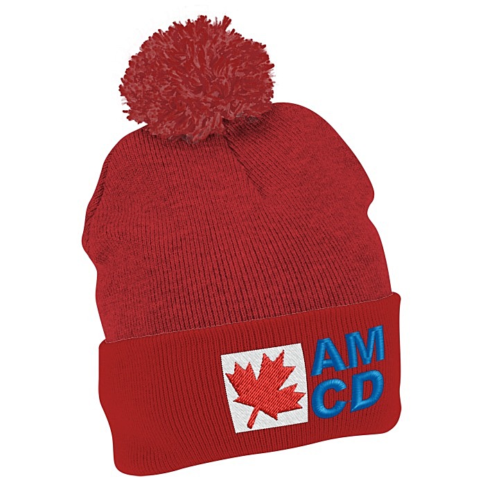 Custom Pom Pom Cuffed Toque