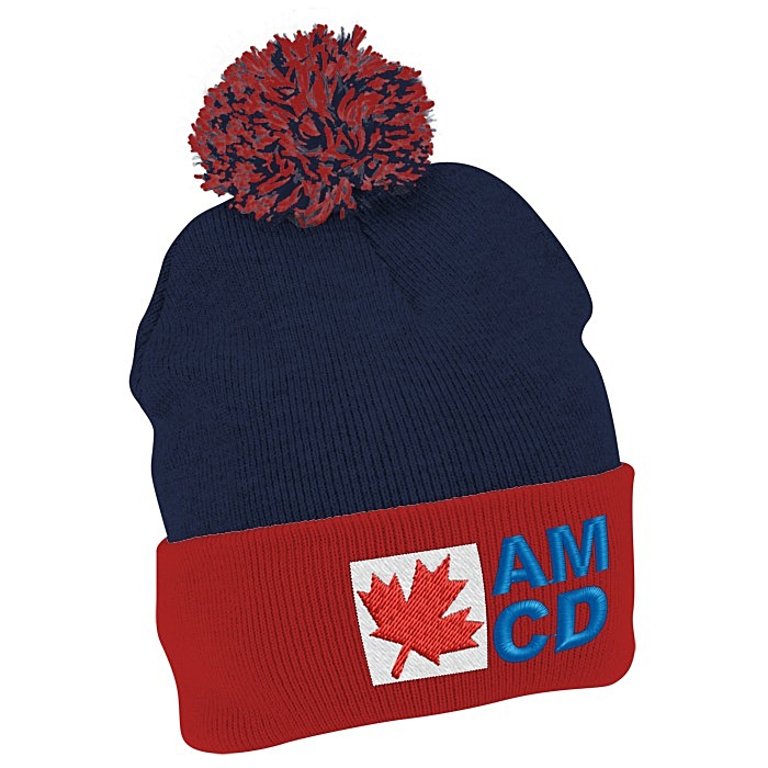 Custom Pom Pom Cuffed Toque