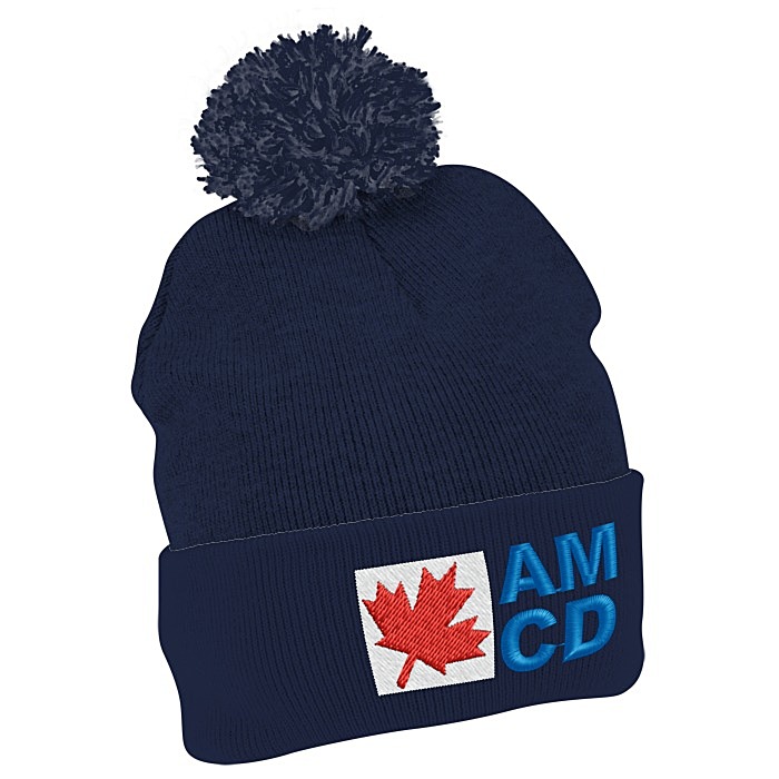 Custom Pom Pom Cuffed Toque