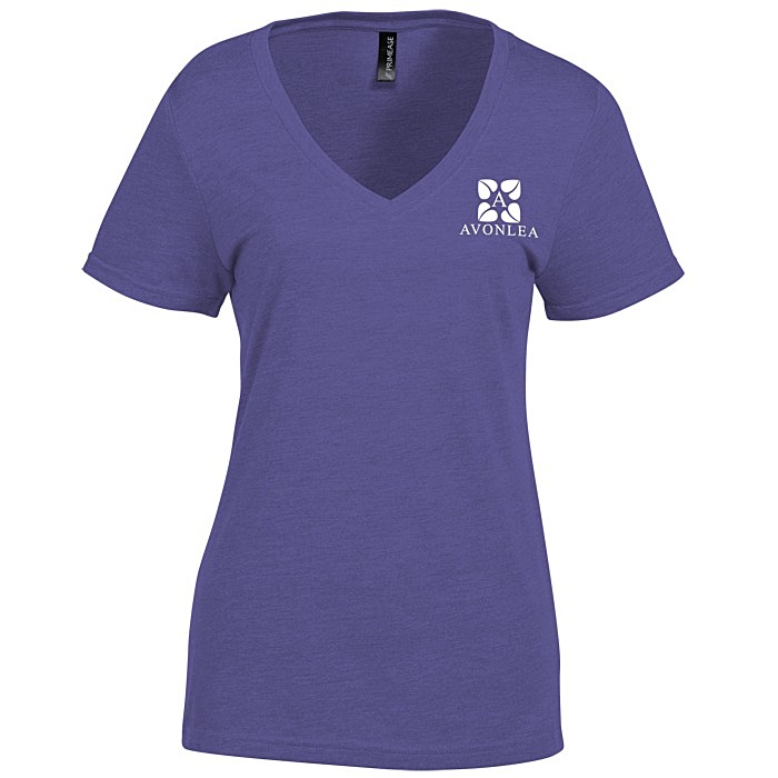 Custom Primease Tri-Blend Deep V-Neck Tee - Ladies' - Screen
