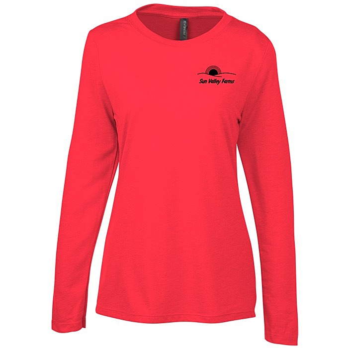 Custom Primease Tri-Blend Long Sleeve Tee - Ladies' - Screen