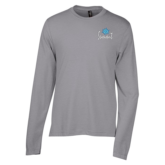 Custom Primease Tri-Blend Long Sleeve Tee - Men's - Embroidered