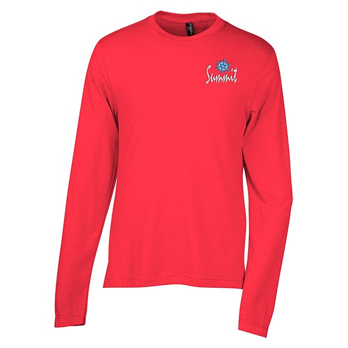Custom Primease Tri-Blend Long Sleeve Tee - Men's - Embroidered