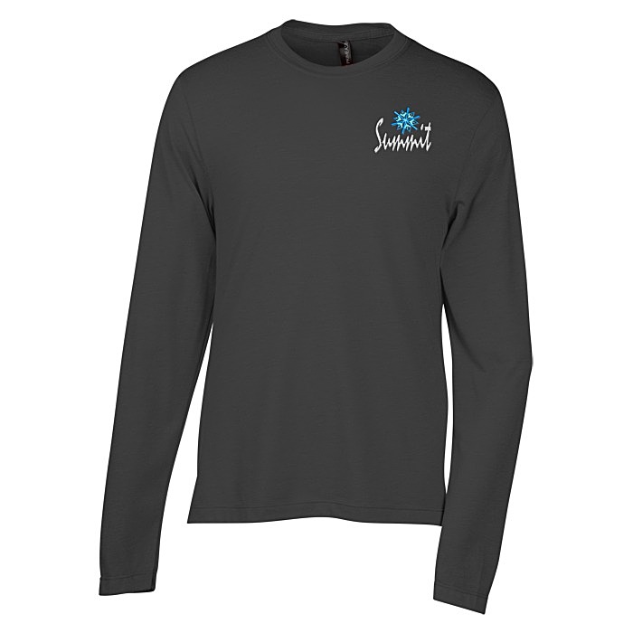 Custom Primease Tri-Blend Long Sleeve Tee - Men's - Embroidered