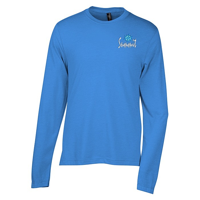 Custom Primease Tri-Blend Long Sleeve Tee - Men's - Embroidered