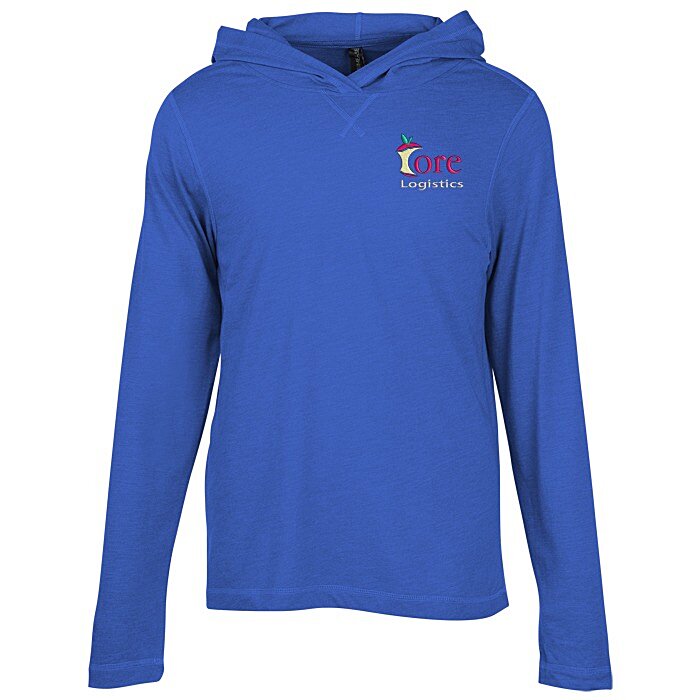 Custom Primease Tri-Blend Hooded Tee - Men's - Embroidered