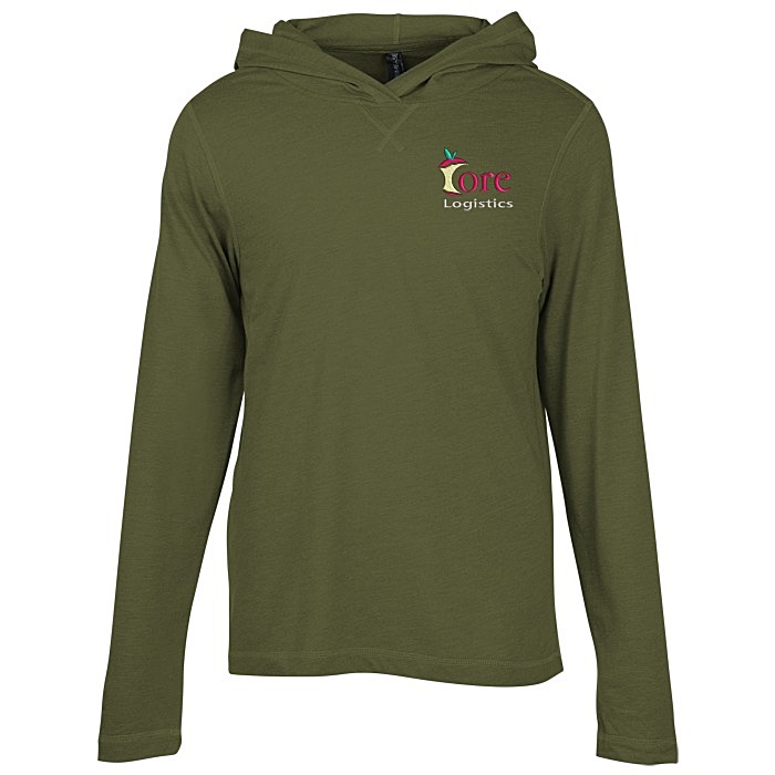 Custom Primease Tri-Blend Hooded Tee - Men's - Embroidered
