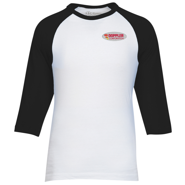 Custom Euro Spun Cotton Baseball Tee - Men's - Embroidered