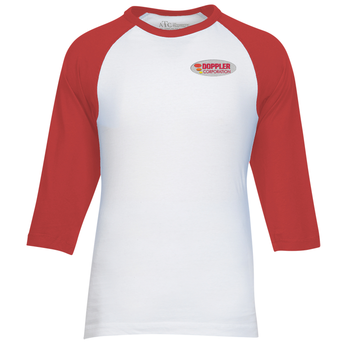 Custom Euro Spun Cotton Baseball Tee - Men's - Embroidered