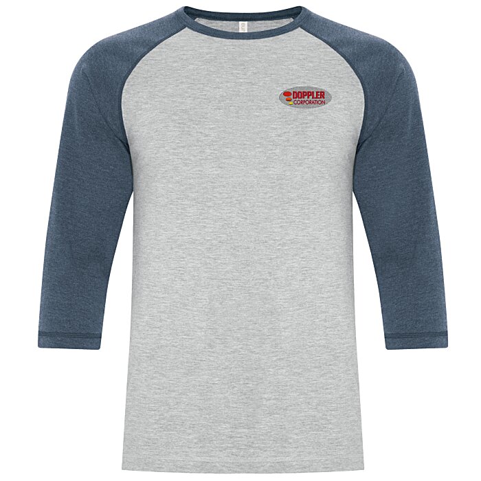 Custom Euro Spun Cotton Baseball Tee - Men's - Embroidered