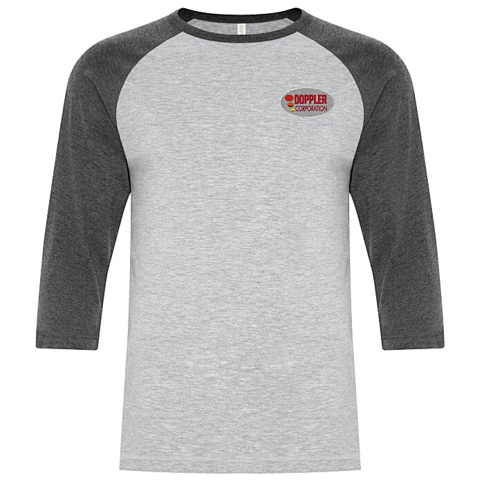 Custom Euro Spun Cotton Baseball Tee - Men's - Embroidered
