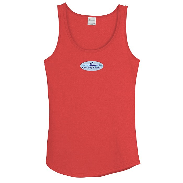 Custom Everyday Cotton Tank Top - Ladies' - Colours - Embroidered