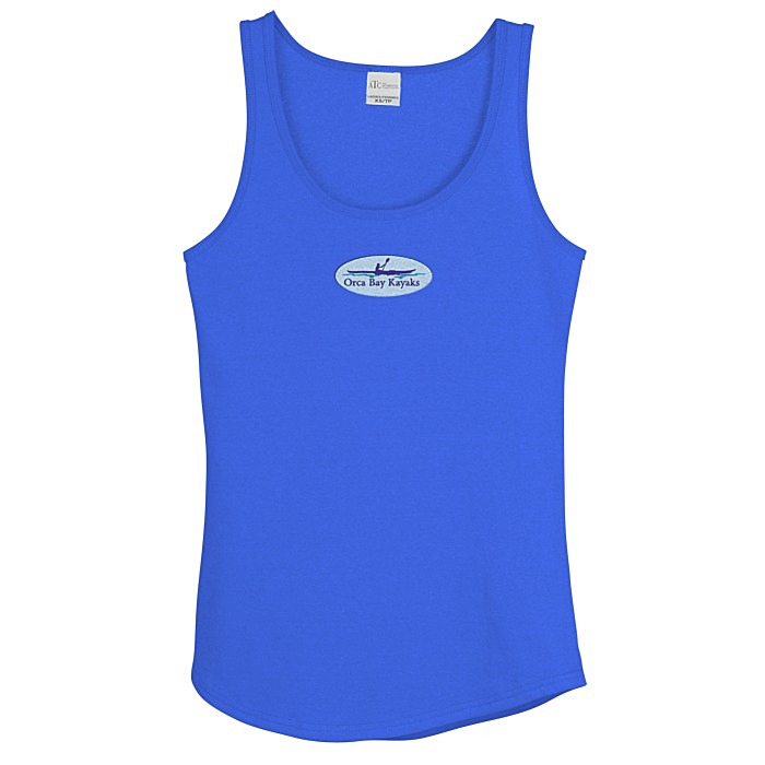Custom Everyday Cotton Tank Top - Ladies' - Colours - Embroidered