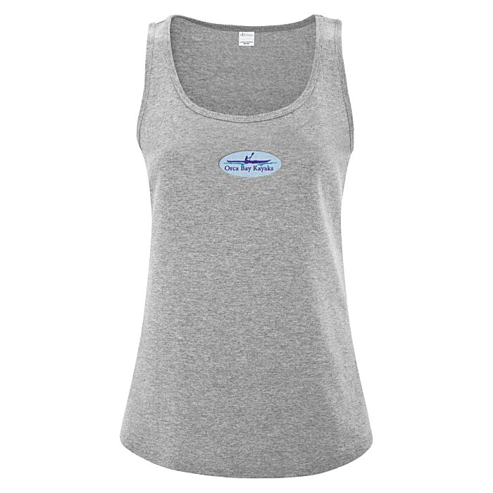 Custom Everyday Cotton Tank Top - Ladies' - Colours - Embroidered