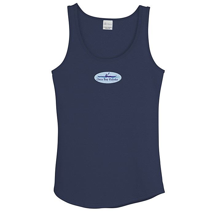 Custom Everyday Cotton Tank Top - Ladies' - Colours - Embroidered
