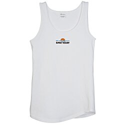 Custom Everyday Cotton Tank Top - Ladies' - White - Embroidered