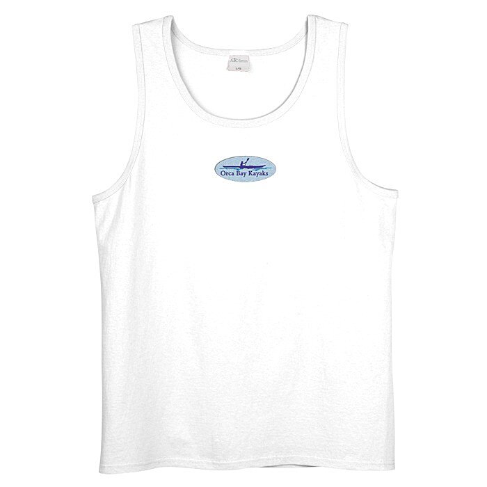 Custom Everyday Cotton Tank Top - Men's - Colours - Embroidered