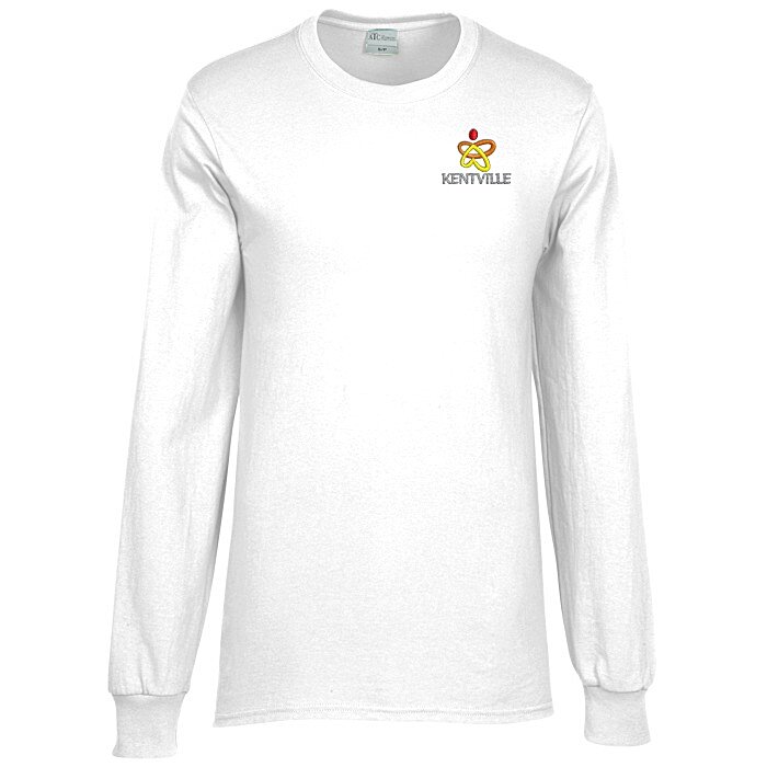 Custom Everyday Cotton LS T-Shirt - Embroidered