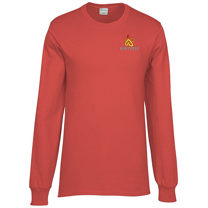 Custom Everyday Cotton LS T-Shirt - Embroidered