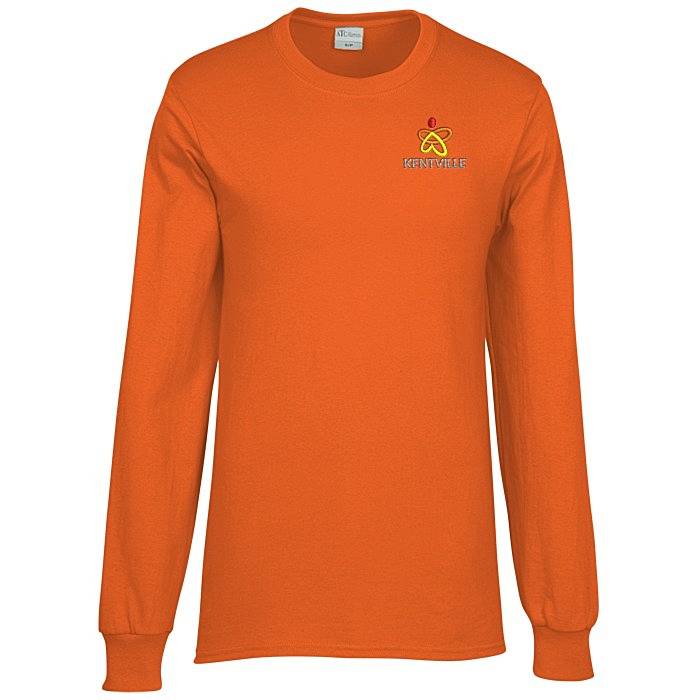 Custom Everyday Cotton LS T-Shirt - Embroidered
