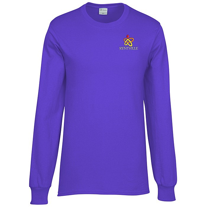 Custom Everyday Cotton LS T-Shirt - Embroidered