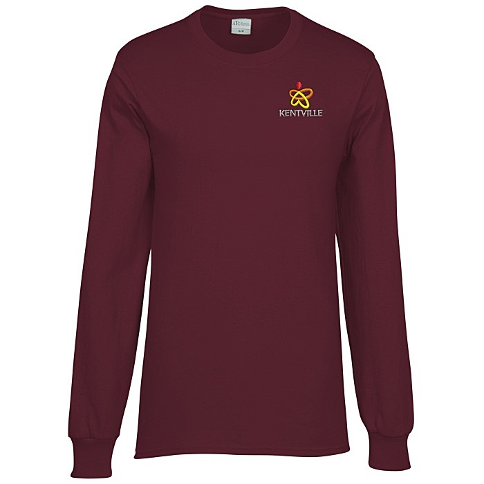 Custom Everyday Cotton LS T-Shirt - Embroidered