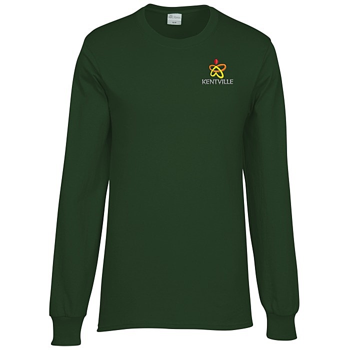 Custom Everyday Cotton LS T-Shirt - Embroidered