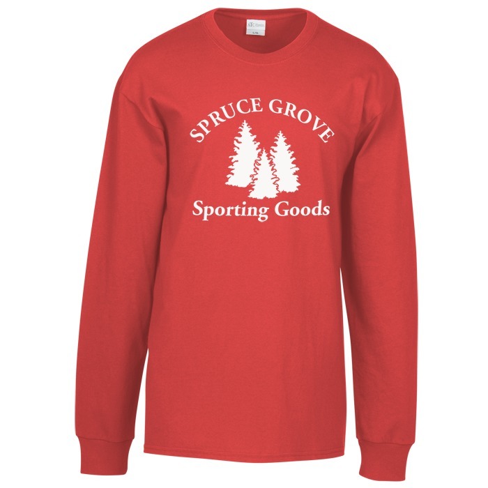 Custom Everyday Cotton LS T-Shirt - Colours - Screen