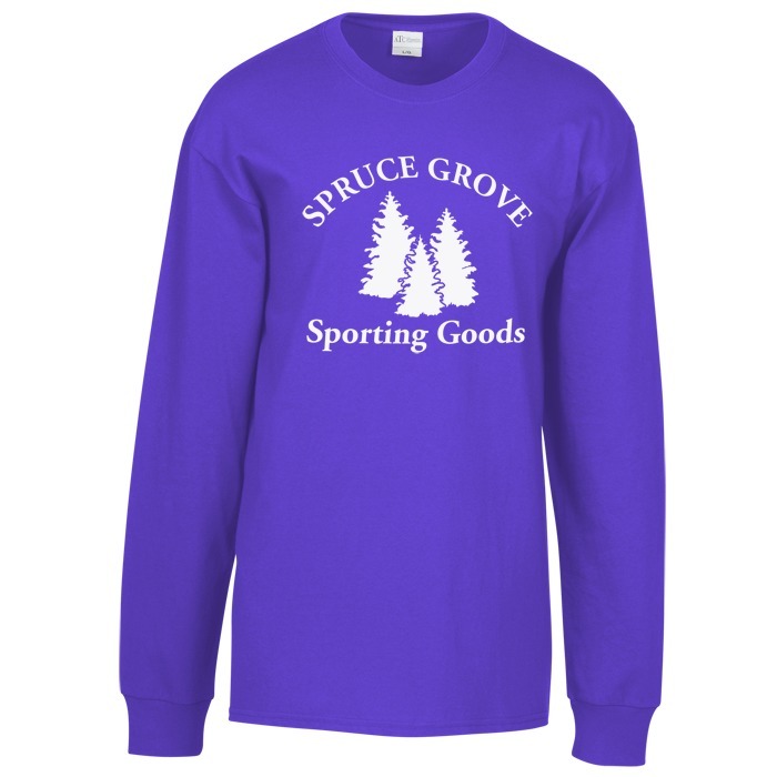 Custom Everyday Cotton LS T-Shirt - Colours - Screen