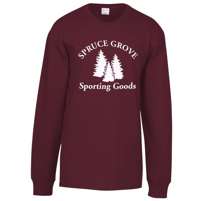 Custom Everyday Cotton LS T-Shirt - Colours - Screen